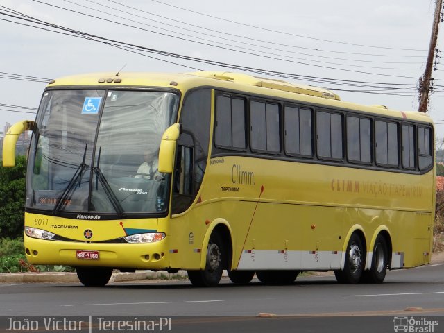 Viação Itapemirim 8011 na cidade de Teresina, Piauí, Brasil, por João Victor. ID da foto: 4469152.