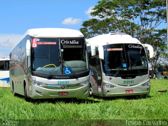 Expresso Cristália 204141 na cidade de Pirassununga, São Paulo, Brasil, por Felipe Carvalho. Número da foto: #4468755.