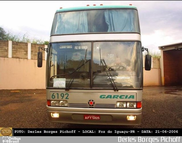 Viação Garcia 6192 na cidade de Foz do Iguaçu, Paraná, Brasil, por Derles Borges Pichoff. Número da foto: #4469711.
