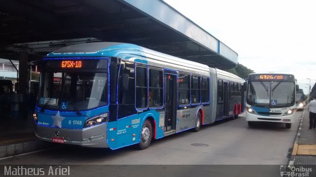 Viação Cidade Dutra 6 1748 na cidade de São Paulo, São Paulo, Brasil, por Matheus Ariel. ID da foto: 4470910.