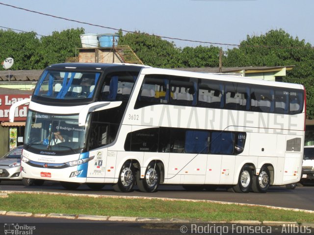 Auto Viação Catarinense 3602 na cidade de Foz do Iguaçu, Paraná, Brasil, por Rodrigo Fonseca. ID da foto: 4471961.