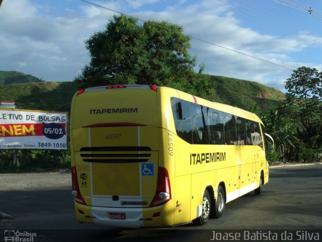 Viação Itapemirim 60597 na cidade de Coronel Fabriciano, Minas Gerais, Brasil, por Joase Batista da Silva. ID da foto: 4470830.