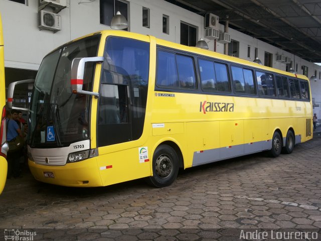 Kaissara - Viação Caiçara 15703 na cidade de Ipatinga, Minas Gerais, Brasil, por André Lourenço de Freitas. Número da foto: #4473267.