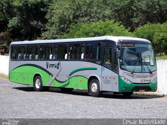 Turin Transportes 1280 na cidade de Ouro Preto, Minas Gerais, Brasil, por César Natividade. Número da foto: #4476721.