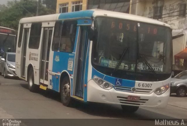 Transwolff Transportes e Turismo 6 6307 na cidade de São Paulo, São Paulo, Brasil, por Matheus Ariel. Número da foto: #4478833.