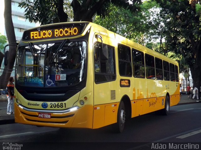 Viação Globo 20681 na cidade de Belo Horizonte, Minas Gerais, Brasil, por Adão Raimundo Marcelino. Número da foto: #4481687.