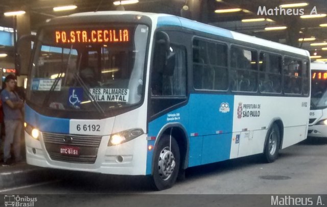 Transwolff Transportes e Turismo 6 6192 na cidade de São Paulo, São Paulo, Brasil, por Matheus Ariel. Número da foto: #4480549.