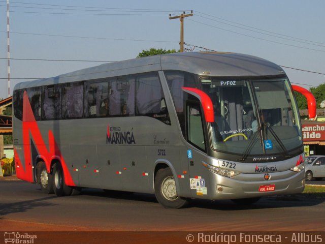 Expresso Maringá 5722 na cidade de Foz do Iguaçu, Paraná, Brasil, por Rodrigo Fonseca. ID da foto: 4483300.