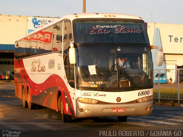 Expresso São Luiz 6800 na cidade de Goiânia, Goiás, Brasil, por Paulo Roberto de Morais Amorim. ID da foto: 4484954.