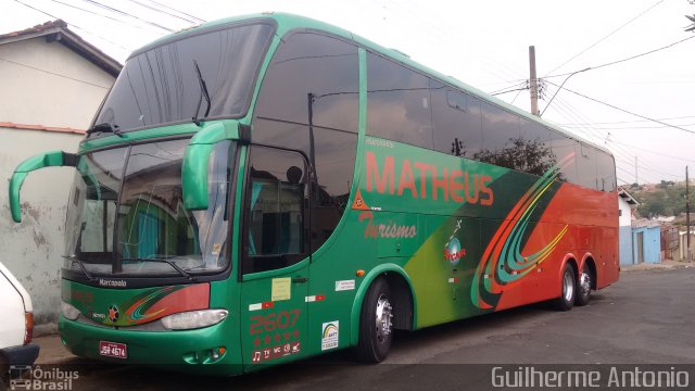 Matheus Transporte e Turismo 2607 na cidade de Araxá, Minas Gerais, Brasil, por Guilherme Antonio. Número da foto: #4487833.