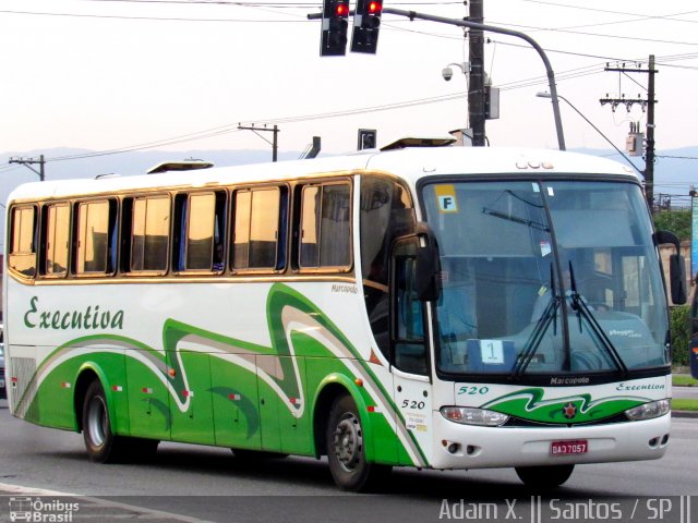 Executiva Transportes e Turismo 520 na cidade de Santos, São Paulo, Brasil, por Adam Xavier Rodrigues Lima. ID da foto: 4487359.