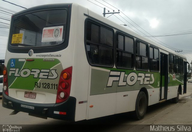 Transportes Flores RJ 128.111 na cidade de Belford Roxo, Rio de Janeiro, Brasil, por Matheus Silva. Número da foto: #4486446.