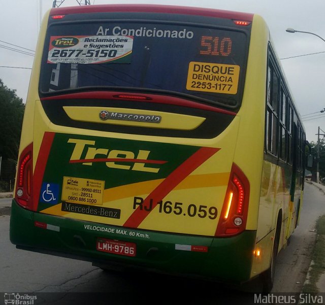 TREL - Transturismo Rei RJ 165.059 na cidade de Duque de Caxias, Rio de Janeiro, Brasil, por Matheus Silva. Número da foto: #4486442.