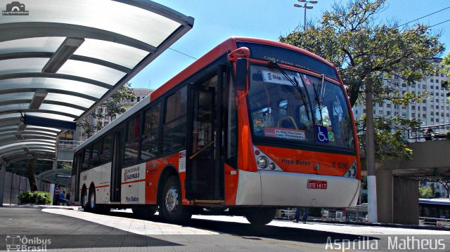 TRANSPPASS - Transporte de Passageiros 8 1096 na cidade de São Paulo, São Paulo, Brasil, por Asprilla Matheus. ID da foto: 4489933.