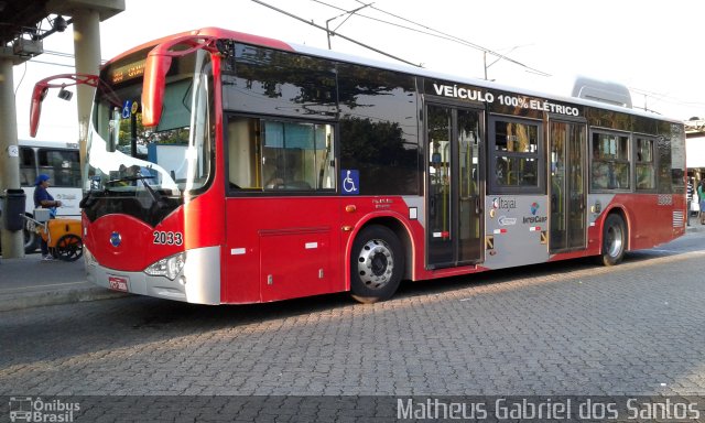 Itajaí Transportes Coletivos 2033 na cidade de Campinas, São Paulo, Brasil, por Matheus Gabriel dos Santos. Número da foto: #4493615.