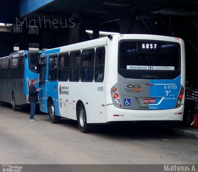 Transwolff Transportes e Turismo 6 6195 na cidade de São Paulo, São Paulo, Brasil, por Matheus Ariel. Número da foto: #4493442.