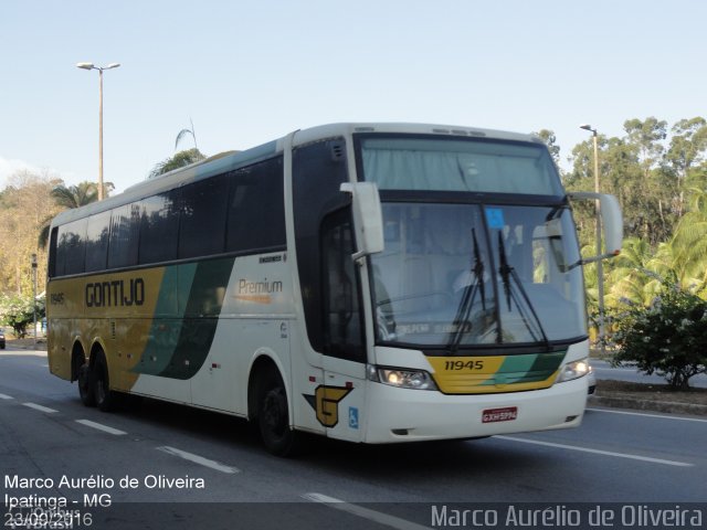 Empresa Gontijo de Transportes 11945 na cidade de Ipatinga, Minas Gerais, Brasil, por Marco Aurélio de Oliveira. ID da foto: 4493468.