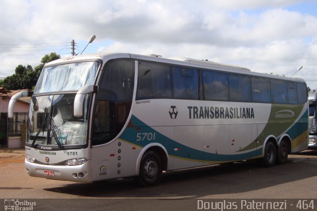 Transbrasiliana Transportes e Turismo 5701 na cidade de Dom Eliseu, Pará, Brasil, por Douglas Paternezi. ID da foto: 4494993.