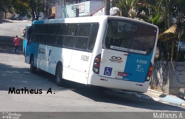 Transwolff Transportes e Turismo 6 6290 na cidade de São Paulo, São Paulo, Brasil, por Matheus Ariel. Número da foto: #4494584.