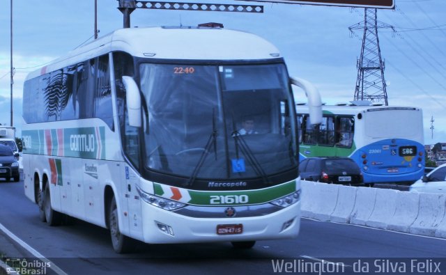 Empresa Gontijo de Transportes 21610 na cidade de Vitória, Espírito Santo, Brasil, por Wellington  da Silva Felix. ID da foto: 4494847.