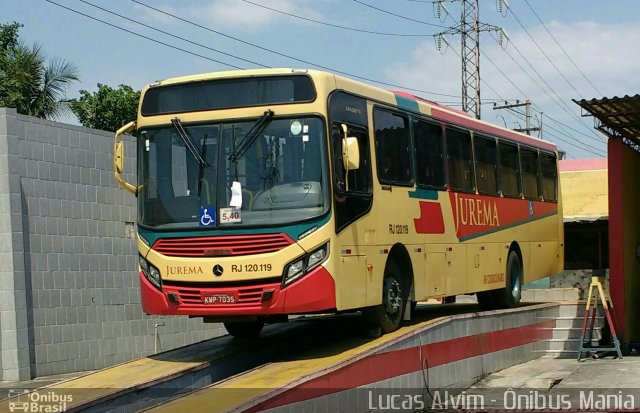 Auto Viação Jurema RJ 120.119 na cidade de Duque de Caxias, Rio de Janeiro, Brasil, por Lucas Alvim. ID da foto: 4494996.