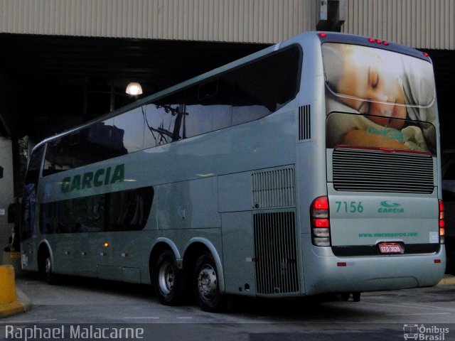 Viação Garcia 7156 na cidade de Santos, São Paulo, Brasil, por Raphael Malacarne. Número da foto: #4495896.