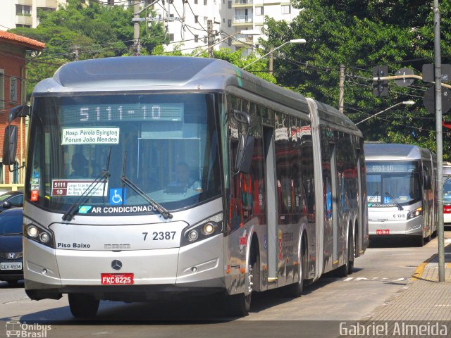 Viação Campo Belo 7 2387 na cidade de São Paulo, São Paulo, Brasil, por Gabriel Almeida. Número da foto: #4433820.