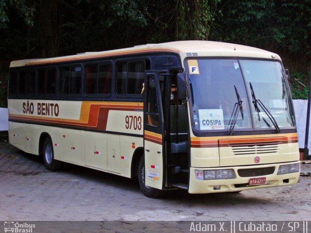 Viação São Bento Campinas - TEL Turismo 9703 na cidade de Cubatão, São Paulo, Brasil, por Adam Xavier Rodrigues Lima. Número da foto: #4433790.