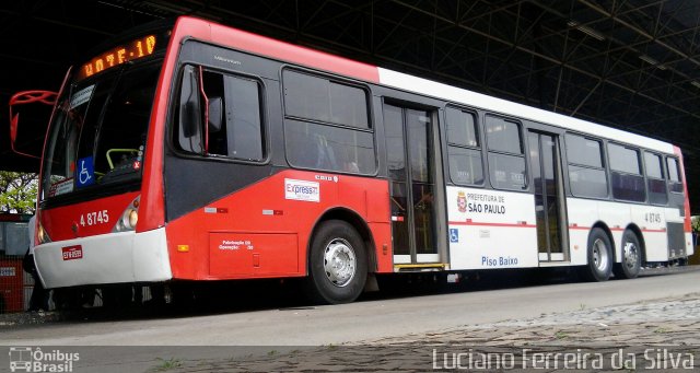 Express Transportes Urbanos Ltda 4 8745 na cidade de São Paulo, São Paulo, Brasil, por Luciano Ferreira da Silva. ID da foto: 4497357.