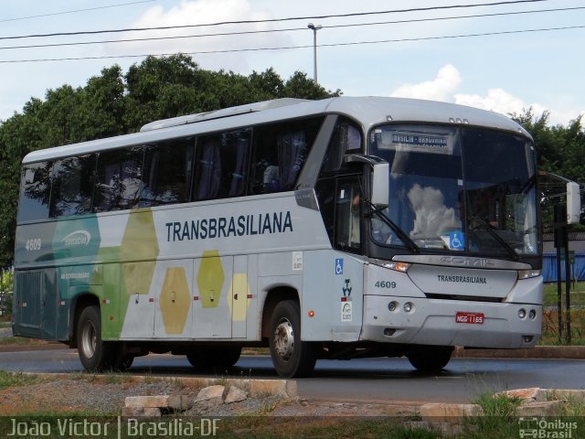 Transbrasiliana Transportes e Turismo 4609 na cidade de Brasília, Distrito Federal, Brasil, por João Victor. Número da foto: #4497668.