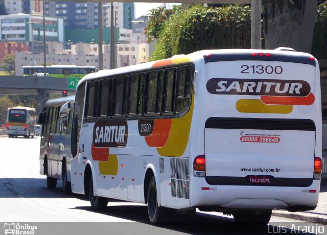 Saritur - Santa Rita Transporte Urbano e Rodoviário 21300 na cidade de Belo Horizonte, Minas Gerais, Brasil, por Luís Carlos Santinni Araújo Barra. Número da foto: #4497326.