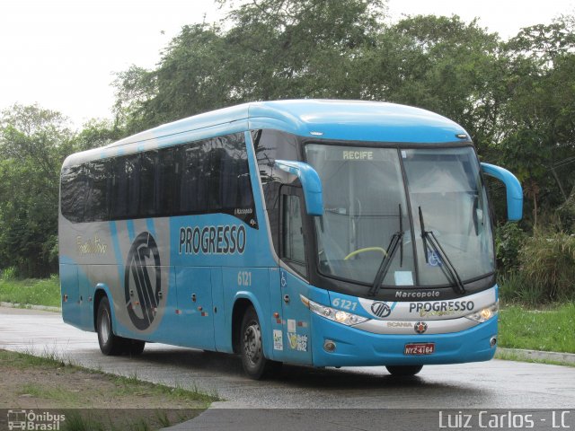 Auto Viação Progresso 6121 na cidade de Recife, Pernambuco, Brasil, por Luiz Carlos de Santana. Número da foto: #4436188.