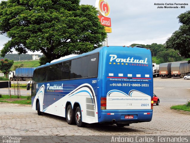 Ponttual Turismo 2601 na cidade de João Monlevade, Minas Gerais, Brasil, por Antonio Carlos Fernandes. ID da foto: 4439007.