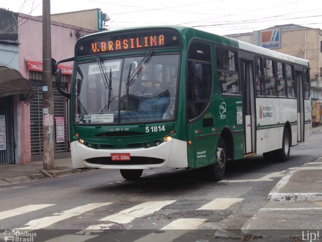 Via Sul Transportes Urbanos 5 1814 na cidade de São Paulo, São Paulo, Brasil, por Felipe Vitor Paixão Vieira. ID da foto: 4438415.