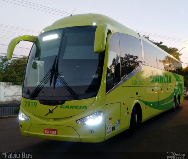 Viação Garcia 7919 na cidade de Presidente Prudente, São Paulo, Brasil, por Fábio Araújo Pinto. ID da foto: 4440530.