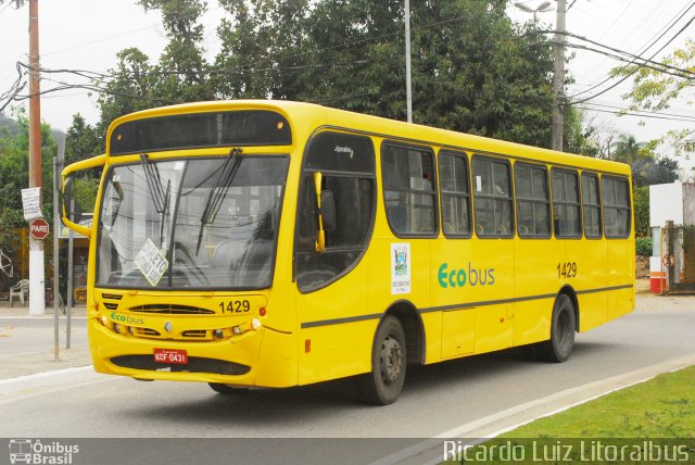 Ecobus 1429 na cidade de São Sebastião, São Paulo, Brasil, por Ricardo Luiz. Número da foto: #4441981.