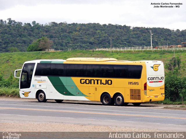 Empresa Gontijo de Transportes 11585 na cidade de João Monlevade, Minas Gerais, Brasil, por Antonio Carlos Fernandes. ID da foto: 4440963.