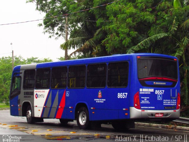 BR Mobilidade Baixada Santista 8657 na cidade de Cubatão, São Paulo, Brasil, por Adam Xavier Rodrigues Lima. Número da foto: #4443153.