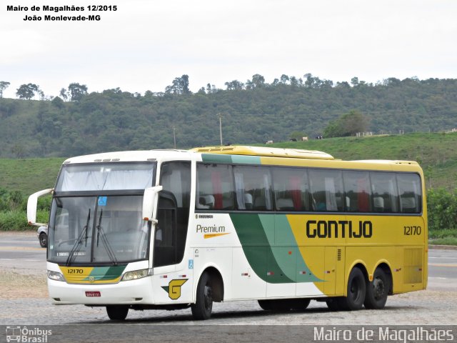 Empresa Gontijo de Transportes 12170 na cidade de João Monlevade, Minas Gerais, Brasil, por Mairo de Magalhães. Número da foto: #4445537.
