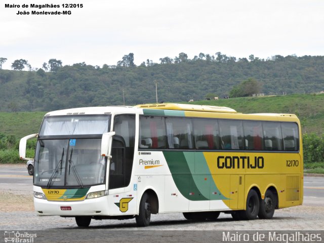 Empresa Gontijo de Transportes 12170 na cidade de João Monlevade, Minas Gerais, Brasil, por Mairo de Magalhães. ID da foto: 4445537.