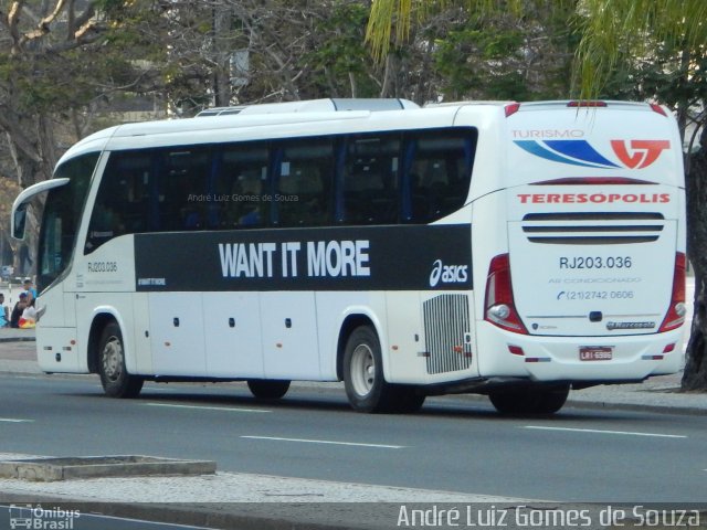 Viação Teresópolis RJ 203.036 na cidade de Rio de Janeiro, Rio de Janeiro, Brasil, por André Luiz Gomes de Souza. Número da foto: #4446912.