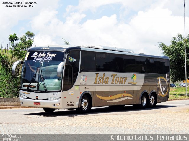 Isla Bus Transportes 1403 na cidade de João Monlevade, Minas Gerais, Brasil, por Antonio Carlos Fernandes. ID da foto: 4446241.