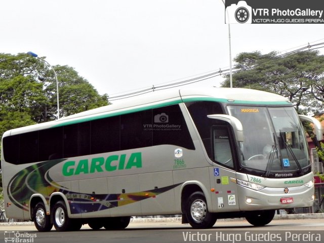 Viação Garcia 7866 na cidade de Maringá, Paraná, Brasil, por Victor Hugo Guedes Pereira. Número da foto: #4446200.