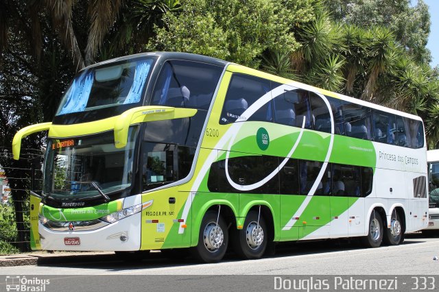 Expresso Princesa dos Campos 6200 na cidade de Curitiba, Paraná, Brasil, por Douglas Paternezi. ID da foto: 4448380.