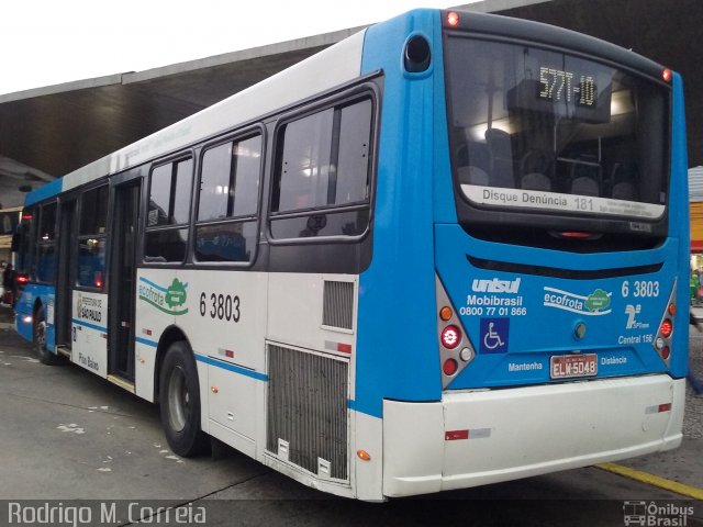 Viação Paratodos > São Jorge > Metropolitana São Paulo > Mobibrasil 6 3803 na cidade de São Paulo, São Paulo, Brasil, por Jonathan  Aguiar Correa. Número da foto: #4449708.