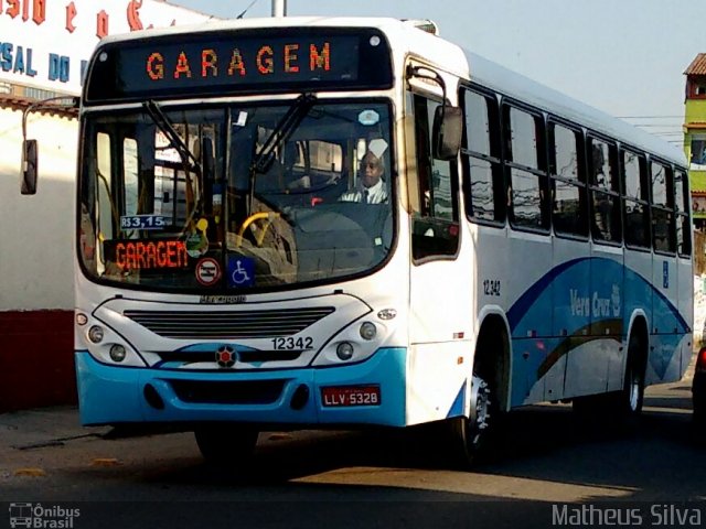 Auto Viação Vera Cruz - Belford Roxo 12342 na cidade de Belford Roxo, Rio de Janeiro, Brasil, por Matheus Silva. ID da foto: 4448469.